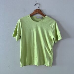 Nordstrom Green Ribbed Tee, Sz S, EUC